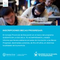 Educación desarrollará jornadas de inscripción a Becas Progresar 2022 en distintas localidades