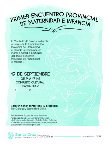 Ministerio de Salud organiza el Primer Encuentro Provincial de Maternidad e Infancia