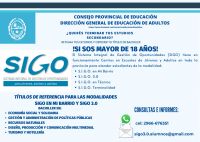 Educación abre inscripciones al Programa SIGO