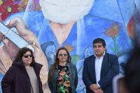 Se presentó un mural en homenaje a los trabajadores y las trabajadoras de la salud en Caleta Olivia