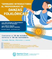 Educación realizará el Seminario Taller “Introductorio al profesorado de Danzas Folklóricas”