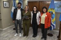 Alicia Kirchner recibió al destacado escultor Jerónimo Villalba