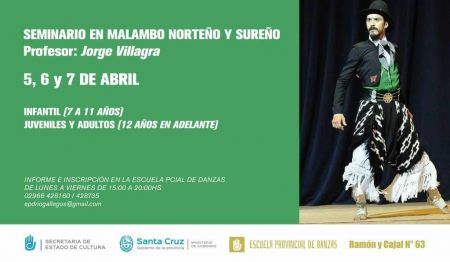 Se concretará seminario de “Malambo Norteño y Sureño” en la Escuela Provincial de Danzas
