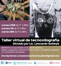 Artes Visuales abrió la convocatoria para un nuevo taller gratuito y virtual de tecnoxilografía