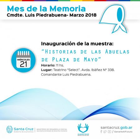 Mañana se inaugura “Historias de las Abuelas de Plaza de Mayo”
