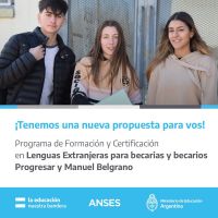 Se encuentra abierta la inscripción al Programa de Formación y Certificación en Lenguas Extranjeras