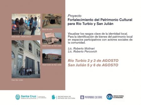 El proyecto de “Fortalecimiento del Patrimonio Cultural” llega a Río Turbio y Puerto San Julián