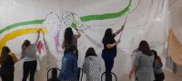 Estudiantes del IPES de Caleta Olivia llevan adelante el Proyecto “Pintarte en comunidad”