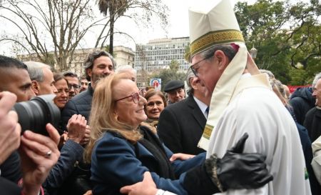 Alicia asistió a la asunción de García Cuerva como arzobispo de Buenos Aires