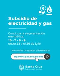 Continúa la inscripción a la segmentación energética en Santa Cruz