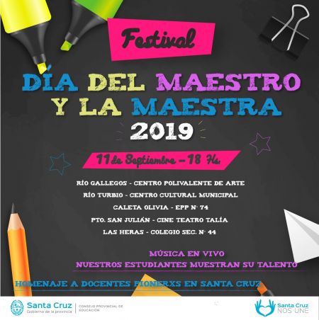 Concretarán el Festival día del Maestro y la Maestra en el Polivalente de Arte