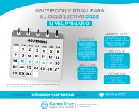 Inscripción Virtual Ciclo Lectivo 2022: Nivel Primario