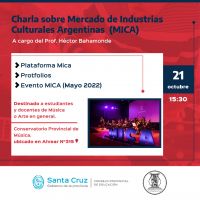 Realizarán una charla sobre el Mercado de Industrias Culturales en Argentina en Río Gallegos