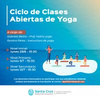 Invitan a participar del Ciclo de Clases de Yoga