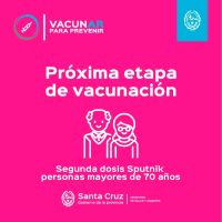 Vacunar para prevenir: Habilitan turnos para la aplicación de segundas dosis de vacunas Sputnik V