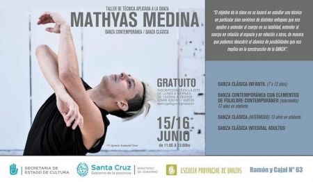 Mathyas Medina brindará una nueva capacitación en técnicas de la Danza Clásica