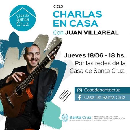 Juan Villareal se presentará en el ciclo de charlas de Casa de Santa Cruz