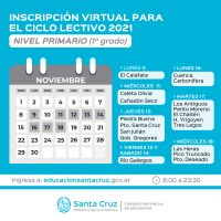 Inscripciones virtuales para el Ciclo Lectivo 2021 Nivel Primario y Secundario