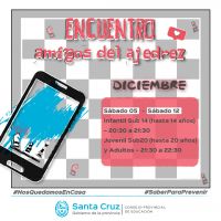 En diciembre se realizará el Encuentro “Amigos del Ajedrez”
