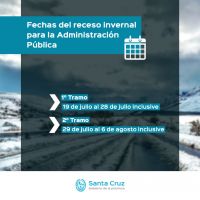 El Gobierno de Santa Cruz da a conocer las fechas del receso invernal
