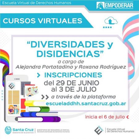 Convocan a participar del Curso Virtual “Diversidad y Disidencias”