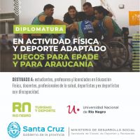 Santa Cruz otorgará 50 becas gratuitas para cursar una diplomatura sobre actividad física y deporte adaptado